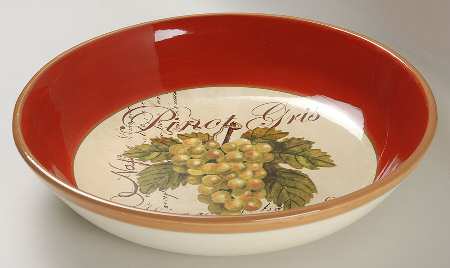 Wine Tour 13" Pasta Serving Bowl