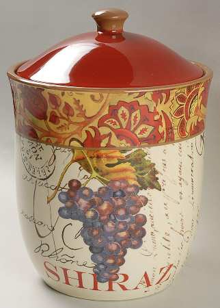 Wine Tour Large Canister & Lid