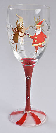 Christmas Follies 18 Oz Glassware Wine