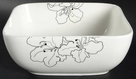 Forma Black 8" Square Vegetable Bowl