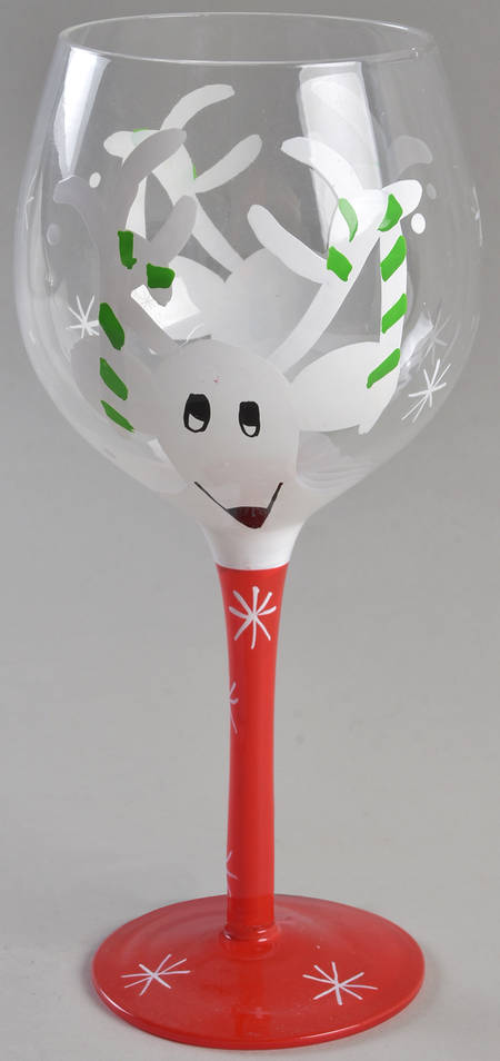 Silly Reindeer (Red Body) Glassware Wine