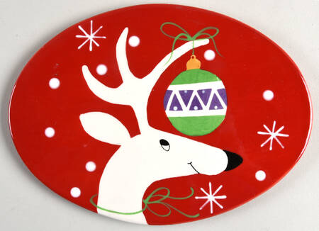 Silly Reindeer (Red Body) Cheese and Cracker Board