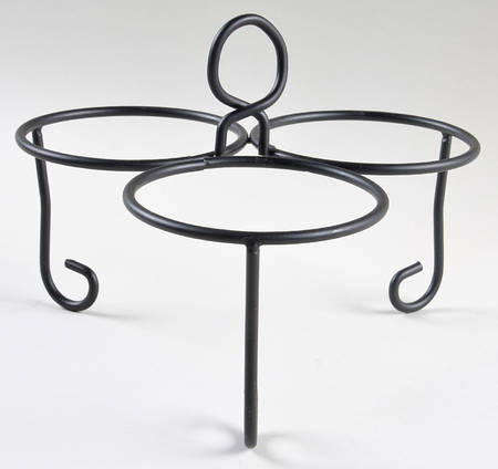 Snow Pals Blue Metal Stand-For 3 Motif Condiment Bowl Set