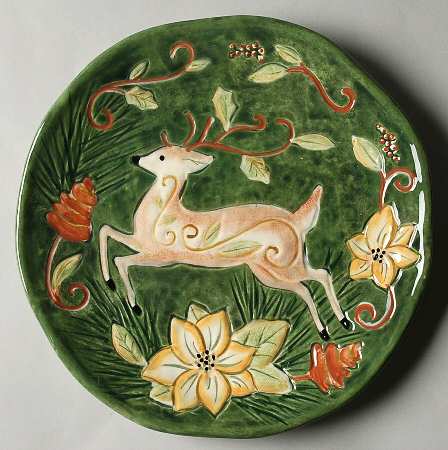 Woodland Holiday Salad/Dessert Plate
