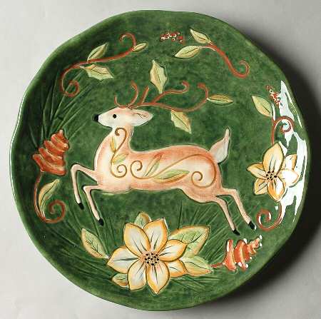Woodland Holiday Dinner Plate