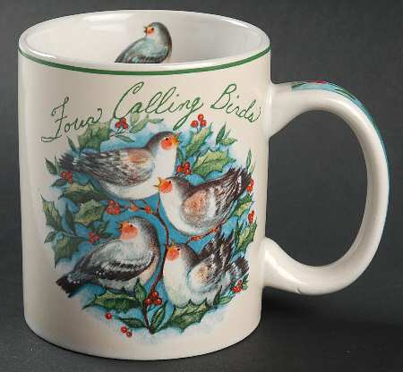12 Days of Christmas (Aqua Background) Mug