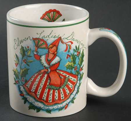 12 Days of Christmas (Aqua Background) Mug