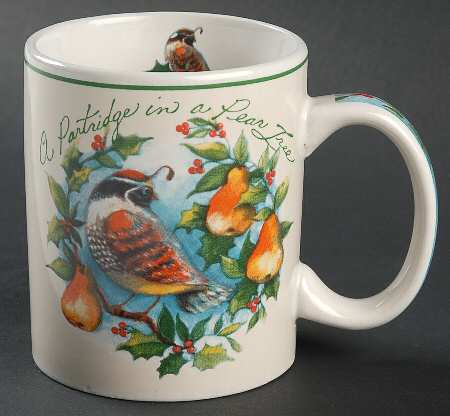 12 Days of Christmas (Aqua Background) Mug