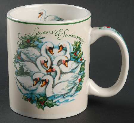 12 Days of Christmas (Aqua Background) Mug