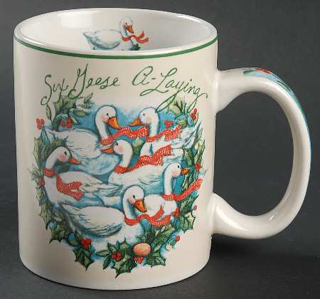 12 Days of Christmas (Aqua Background) Mug