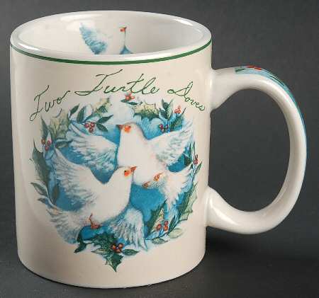12 Days of Christmas (Aqua Background) Mug