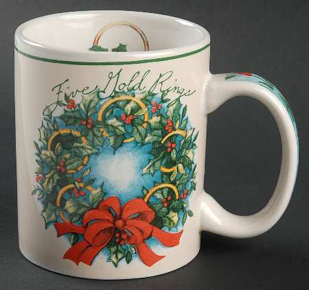 12 Days of Christmas (Aqua Background) Mug