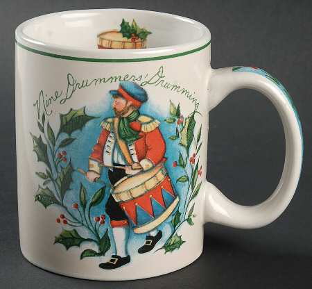 12 Days of Christmas (Aqua Background) Mug