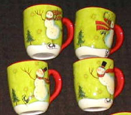 Skating Snowman Mug