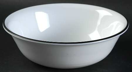 Brilliant Black Beads (Corelle) Soup/Cereal Bowl