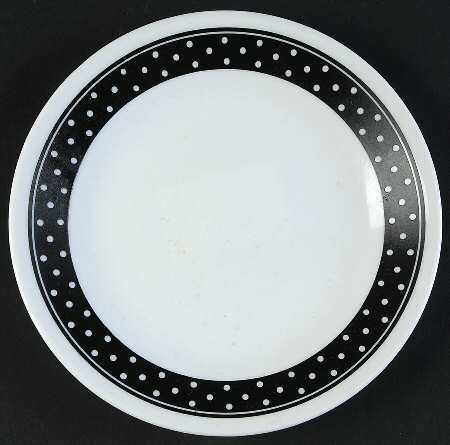 Brilliant Black Dots (Corelle) Bread & Butter Plate