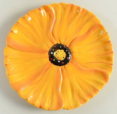 Poppies Figural Appetizer Plate
