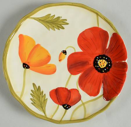 Poppies Salad Plate