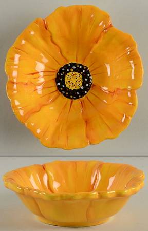 Poppies Figural Dip Bowl