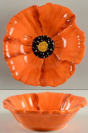 Poppies Figural Dip Bowl
