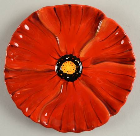 Poppies Figural Appetizer Plate