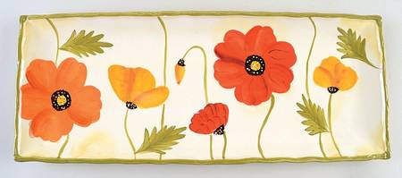 Poppies 18" Rectangular Serving Platter