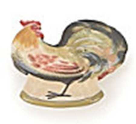 French Rooster Figural Spoon Rest