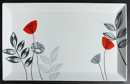 Stems 18" Rectangular Serving Platter