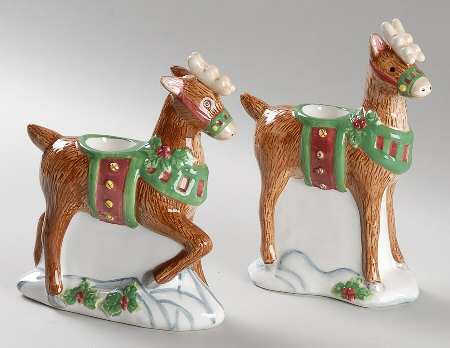 Sleigh Ride Collection 6" Candlestick - Set of 2
