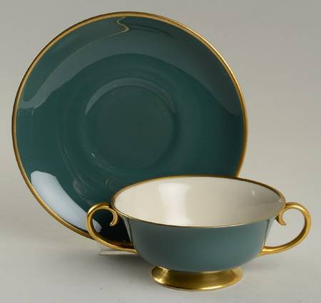 CS14 Footed Cream Soup Bowl & Saucer Set