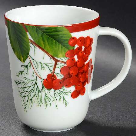 Holly Berry Square Mug