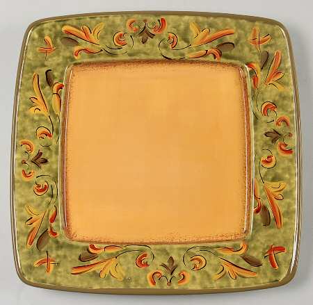 Mediterranean Leaf Square Service Plate (Charger)