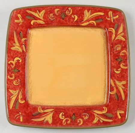 Mediterranean Leaf Square Service Plate (Charger)