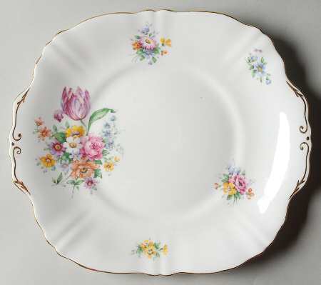 F15512 Square Handled Cake Plate