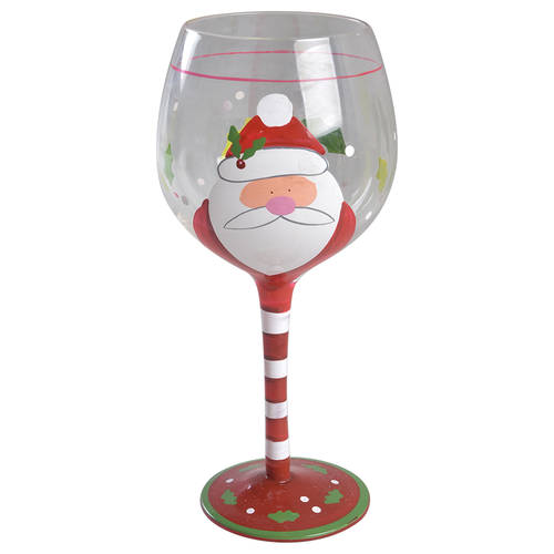 Christmas Cut Outs Glassware Goblet