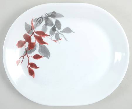 Kyoto Leaves 12" Oval Serving Platter