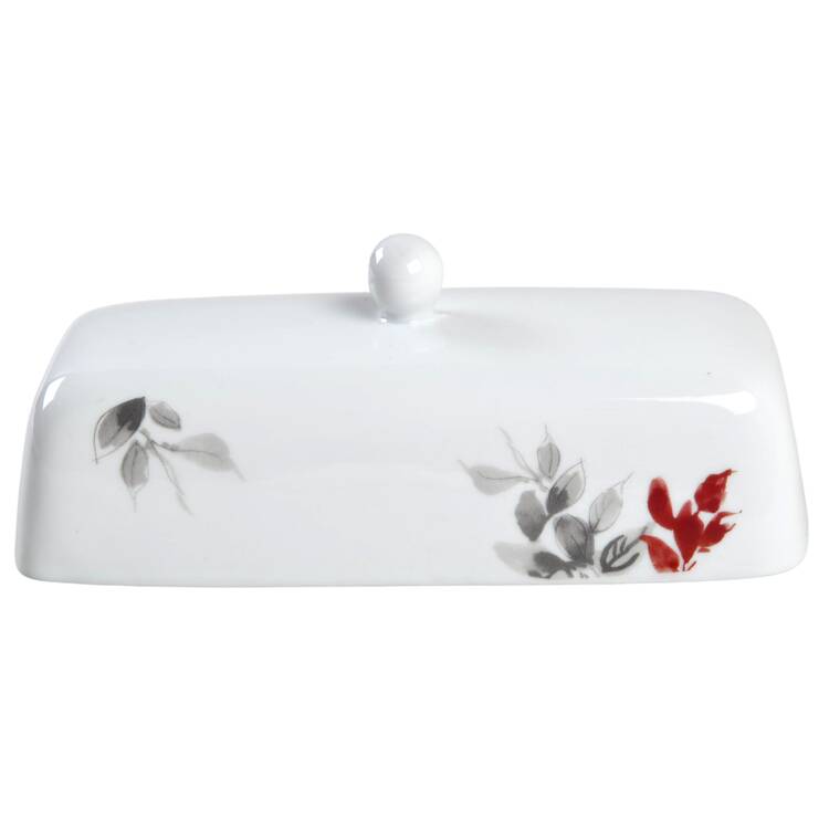 Kyoto Leaves Lid for 1/4 Lb Butter