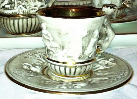 129-13 Footed Cup & Saucer Set