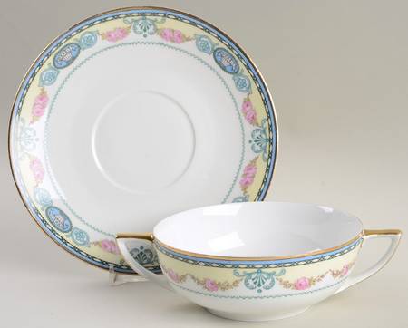 CIM144 Flat Cream Soup Bowl & Saucer Set