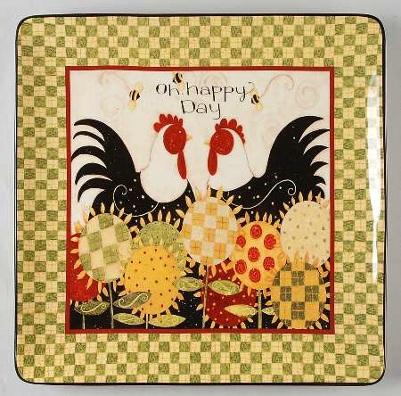 Oh Happy Day 14" Square Platter