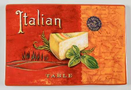 Tuscan Table Flat Cake Plate/Cheese Plate