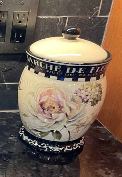 Marche d'Fleur Large Canister & Lid