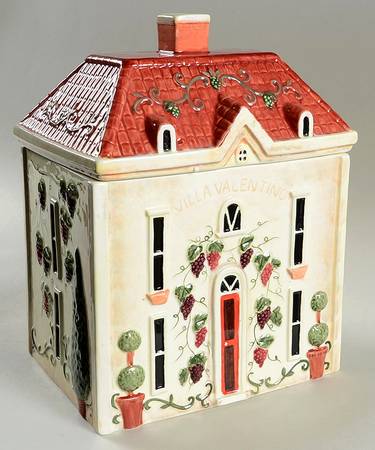 Merlot Sunset Figural Cookie Jar & Lid