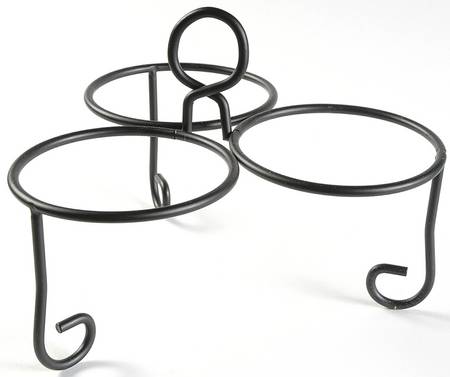 Santa Fe (Nancy Green) Metal Stand-For 3 Motif Condiment Bowl Set