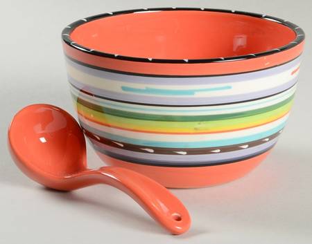 Santa Fe (Nancy Green) Salsa Bowl & Spoon Set