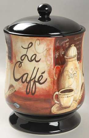 Le Caffe Biscuit Barrel & Lid