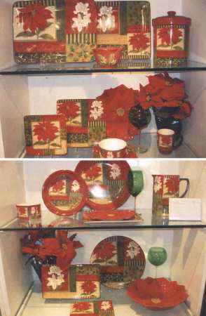 Holiday Poinsettia Dinner Plate