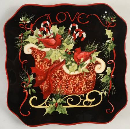 Vintage Christmas Dessert/Pie Plate