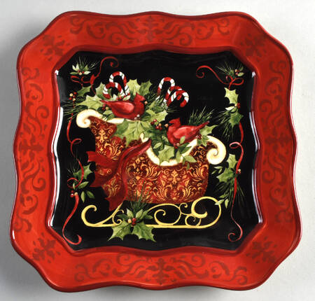 Vintage Christmas Dinner Plate