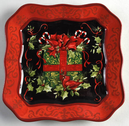 Vintage Christmas Dinner Plate